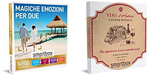 smartbox Cofanetto Regalo Magiche Emozioni per Due Idea Regalo di Coppia & Cofanetto Regalo Cantine d'Italia Idea Regalo Originale Una degustazione di Vini per 2 Persone