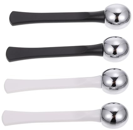 SEWOART 4stücke Manuelle Augen Massage Sticks Augencreme Dig Löffel Gesichtcreme Massage Stangen Aus Zinklegierung Und Harzmaterialien Für Cremeaufnahme Und Augenmassage Tragbar