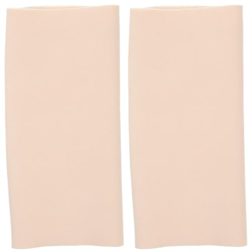 Veemoon Warm Fleece Elbow Protector Sleeve Large Beige Anti-cold Joint Elbow Support Wrap for Winter Sports and Outdoor Activities Comfortable for Elderly