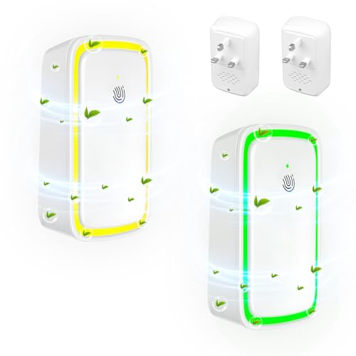 Air Purifier for Bedroom, Upgraded 2 Pack Plug In Air Purifiers for Home Mini Portable Negative Ion Purifier 3-Gear Quiet Air Purifier for Smokers Pets Dust Toilet Office Room