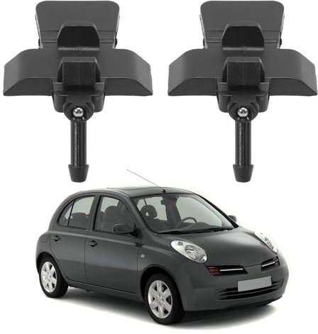 Attisfiera 2x Ugello Tergicristalli per Micra K12 (2003-2010) 28931AX600 Getto Lavavetro Doppia Irrigazione Installazione Istantanea & Pulizia Ottimale