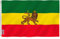 Anley Fly Breeze 3x5Pi Drapeau de l'Ethiopie avec Lion-Couleur Vive Résistant aux UV-Tête en Toile/Double Couture-Drapeau Ethiopien avec Lion de Judah Polyester œillet en Laiton 3x5Pi