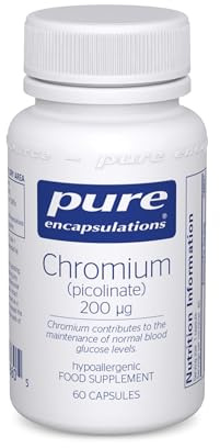 Pure Encapsulations Chromium Picolinate 200 mcg - Hypoallergenic Weight Maintenance Supplement - 60 Capsules