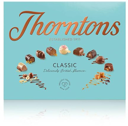 Thorntons Classic Chocolate Box, 449g | Assorted White, Milk and Dark Chocolates Gift Box, Great Thank You Teacher Chocolate Gift