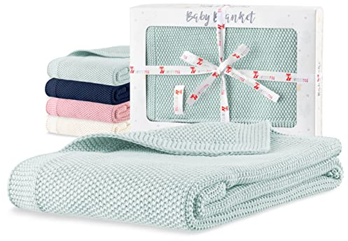 Sweety Fox - Babydecke 80 x 100 cm - 100% Biobaumwolle Zertifiziert GOTS und Oeko-TEX® - Erhältlich in 4 Farben