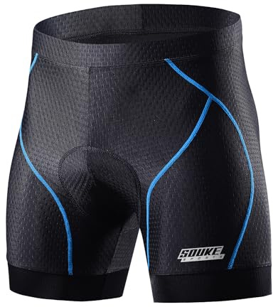 Souke Sports Men's 4D Padded Cycling Shorts Underwear for Road Bike