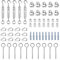 TooTaci Turnbuckle Wire Tensioner Kit, M5 Turnbuckle Hook and Eye and Vine Eyes for 3mm Cable Wire Rope Tenison, Vine Eyes for Climbing Plants Wire, M3 Clamps, Crimping Loop