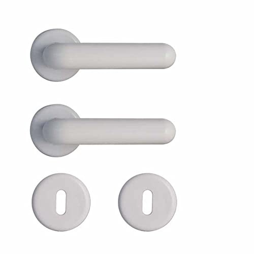 bricoleva.it Maniglie Porta Interna Disponibile in più Varianti vendute in set-Maniglia Tonda per Porte (Tonda, Bianca)