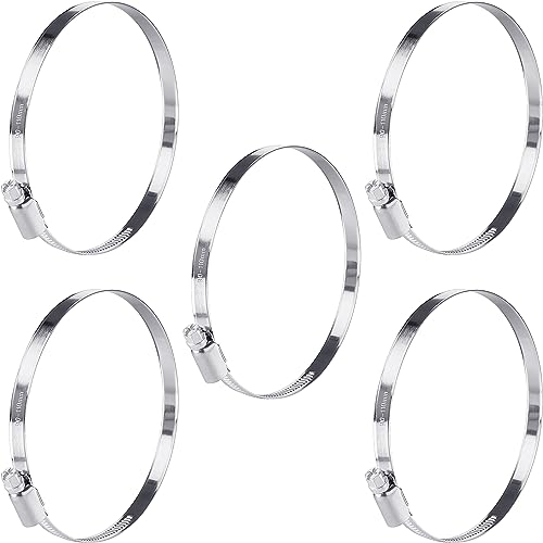 Poppstar Fascette stringitubo in acciaio inox 90-110mm con larghezza di banda 9mm, W2 (5 pezzi)