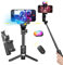 AOCHUAN Stabilisateur Gimbal 4-en-1 pour Smartphone - Rotation 360°, Trépied Selfie, Suivi Visage Auto, Télécommande sans Fil (iPhone/Android) - Compatible TikTok/Youtube/Vlogs - Modèle M1 Pro Noir