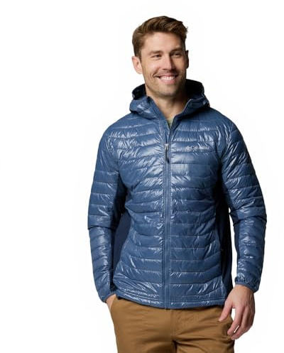 Columbia Men's Powder Pass Hybrid Hooded Jacket, Hooded Puffer Jacket