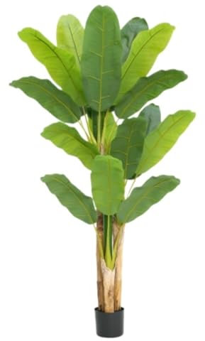 Dekorativa Konstgjorda Växter Konstgjord Bananträd Falskt Träd Med Realistiska Löv Konstgjord Växt För Heminredning Konstgjort Träd Stor(180cm)