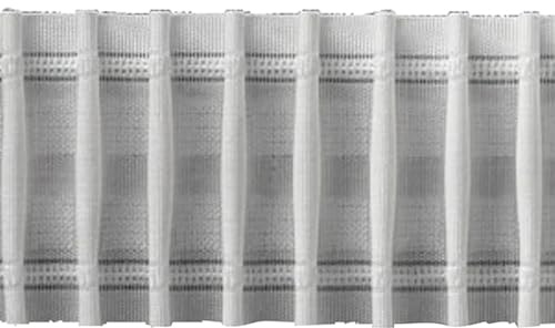 PRENDELUZ Cinta fruncidora automática - Cinta de 65D, Color Blanca, Rollo de 100 Metros, Ideal para Fruncidos rápidos y Uniformes en confección.