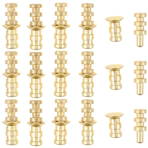 HOMSFOU 24 Piezas De Conectores De Pasador Para Escritorio Para Muebles Estantes Mesas Sujetadores Herrajes Para Hojas De Mesa Pasadores Metálicos Clavijas Metálicas Pasadores