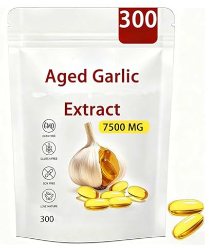 Estratto di aglio invecchiato - 7500 mg Estratto di aglio biologico inodore, completamente naturale, 300 pezzi/confezione (2)