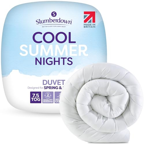 Slumberdown Cool Summer Nights 7.5 Tog Double Duvet - Lightweight & Breathable UK Made Double Quilt, Non-Allergenic & Washable | Summer Duvet for Hot Nights (200 x 200cm) - 4 Pack
