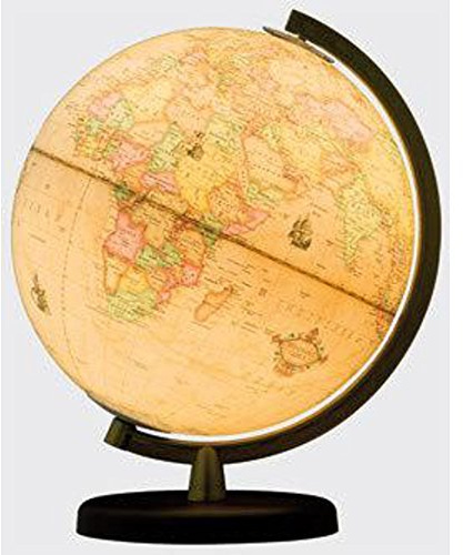 Terra Renaissance 602613Q - Globo iluminado, diametro de 26 cm, color marrón, plástico