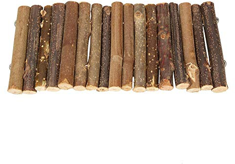 Fdit Toys For Hamster，Hamster Wooden Bridge Suspension Bend Ladder Small Pet Supplies Cage Habitat Decor Mouse Rat Rodents Toy(Small)