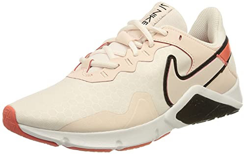 NIKE Women's Legend Essential 2 Sneaker, Light Soft Pink Black Magic Ember, 5.5 UK