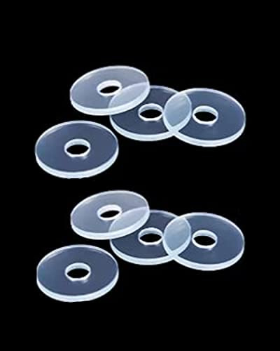 [20 Pieces] 3/4 Inch Clear Vinyl Replacement Washer Flat Washer Gasket 1/16 Inch (2 mm) Thickness Washer Spacer for Glass Shower Door Handles/Towel Bars, 3/4 Inch Standoff Cap Assemblies
