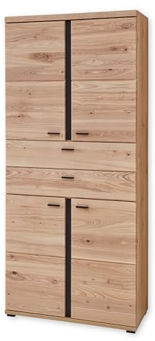 Aktenschrank in Altesche massiv, Old Artisan Oak Optik FSC-Zertifiziert - Moderner Büroschrank mit 4 Türen - 90 x 203 x 38 cm (B/H/T)
