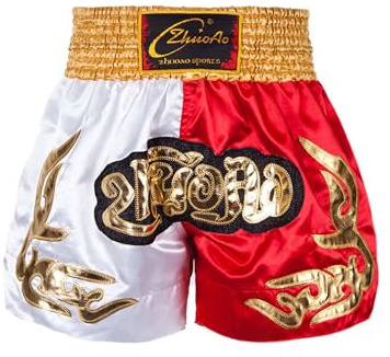 inhzoy barn pojkar MMA boxning shorts Muay Thai K1 boxning lös retro shorts kampsport fitness BJJ träning burstridsning träningsbyxor