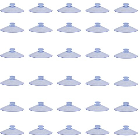 30 durchsichtige Saugnäpfe pro Packung, hakenlose PVC-Kunststoffsaugnäpfe mit starker Saugkraft für Fenster, Glasscheiben, Fliesen, Autoverkleidungen, Küchen, Bäder, Leuchten, Schränke (20 mm)