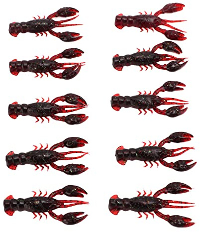 Señuelos de Pesca, 10 Piezas de Señuelo de Pesca Blando, Cebo Blando de Cangrejo, 10 Piezas de Señuelo de Pesca Blando, Cebo de Cangrejo, Cebos de Señuelo Blandos Artificiales de