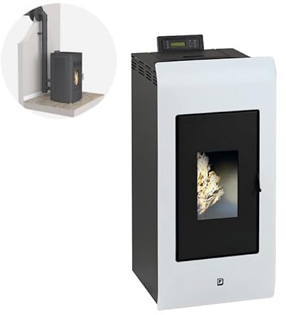 INTERSTOVES - Pack INTERSTOVES Poêle à granulés ZARA 9 Etanche + Kit Conduit Ventouse (sortie façade) - Blanc