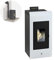 INTERSTOVES - Pack INTERSTOVES Poêle à granulés ZARA 9 Etanche + Kit Conduit Ventouse (sortie façade) - Blanc