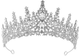 Tiara Corona de Cristal, Corona de Princesa, Reina Rhinestone Tocado para Bodas, Desfiles, Fiestas de Cumpleaños, Bailes de Graduación y Festividades
