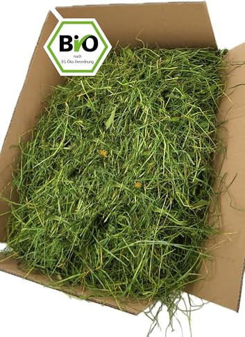 Bio Heu, WiesenGold® Bio VitalHeu (10kg) - schonend getrocknetes Heu von artenreichen Wiesen für Kaninchen und andere Nager, Plastikfrei verpackt