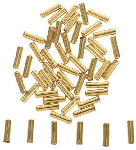 Veemoon 50 Pezzi Ferma Spilli in Rame Color Oro Cappucci, Accessori per Bigiotteria Fai da Te, Facili da Usare e Sicuri per Progetti di Creazione Artigianale