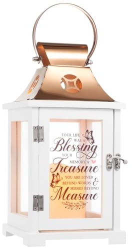 Linterna LED conmemorativa, portavelas para celebración de la vida, regalo de condolencias por duelo, regalo por pérdida