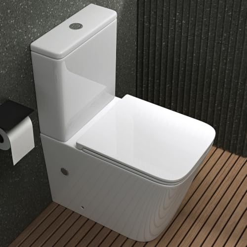 Mai & Mai Stand WC mit Spülkasten spülrandloses-WC bodenstehende-Toilette