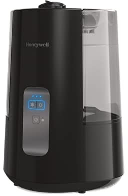 Honeywell Dual Comfort Cool + Warm Mist humidifier. Humidifier for Bedroom, Office, Living Room and Home. Provides Temporary Relief from Dry air discomforts - Black, HWC775B