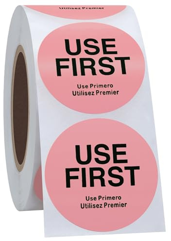 Hycodest 38mm 500 Pcs Use First Stickers, Food Service Inventory Control Labels for Restaurant Kitchen Warehouse