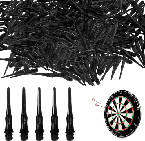 DONOONIS 200 Pezzi Punte per Freccette in Plastica Punte di Ricambio Punte Morbide per Freccette, Punte per Freccette, Punte per Freccette, Punte di Ricambio Morbide per Freccette