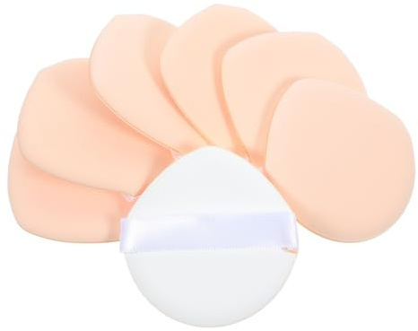AUTSUPPL Makeup Powder Sponges 7 Pieces Dual Use Dry and Wet Foundation Applicators Soft Makeup Sponges for Women Face Cosmetic Puff in Beige