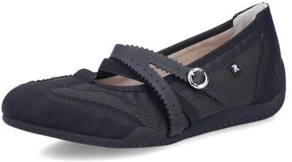 Rieker Ballerine classiche da donna 41250, con inserti sciolti, Nero 00., 38 EU Schmal