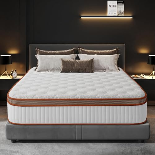 Materasso 140 x 200 - Alto 26 cm - Materasso Matrimoniale con Memory Foam e Molle Insacchettate - Certificato OEKO-TEX - 7 Zone Comfort - Medio Rigido H3 - Ortopedico - Traspirante - Sonno Profondo