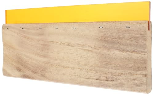 FOMIYES Raspador de Serigrafía de Goma Mango de Madera 24 Cm para Impresión Manual Textil y Gráfica, Escobilla Resistente y Duradera para Accesorios de Serigrafía