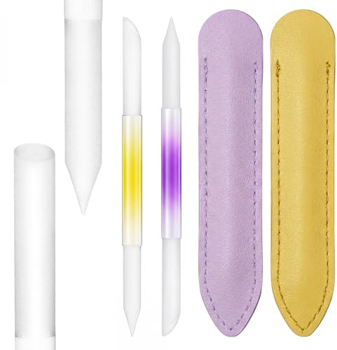 2 stycken glas nagelbandspusher manikyrpinnar glas nagelfil | Glas dubbelsidig nagelbandstrimmer professionell precisionsfil hudreglage nagelbandsborttagare manikyrpinne
