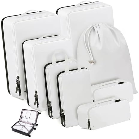 Cubi da imballaggio a compressione da 10 per viaggi Disegni espandibili Accessorio portatile per valigie organizzate Soluzione per le vacanze