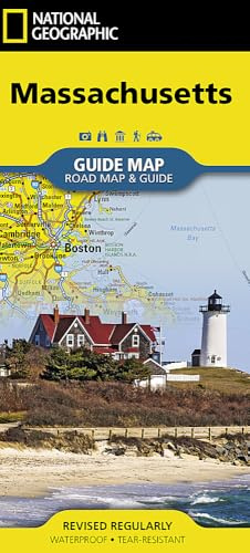 Massachusetts Map (National Geographic Guide Map)