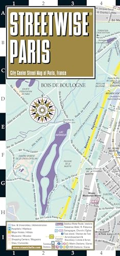 Streetwise Paris Map - Laminated City Center Street Map of Paris, France: City Plans (Michelin Streetwise Maps)