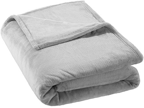 tectake® Kuscheldecke Cashmere Feeling Mikrofaser Microfaser Decke Tagesdecke + Tragetasche -Diverse Farben und Größen- (Grau, 220x240cm)