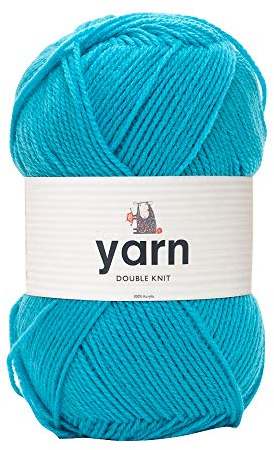 KORBOND DK - Ovillo de Lana acrílica de 100 g, Ligero, hipoalergénico y Duradero, de Doble Punto (290 m en Total)