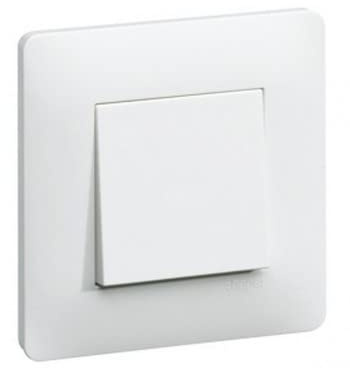 Hager Interrupteur complet Essensya Blanc, Rocker, Bouton poussoir, Manuel, IP44