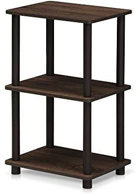 Furinno 16101WN/BR Turn-N-Tube Scaffale Multifunzione con ripiani, Legno, Marrone (Walnut/Brown), 2 ripiani